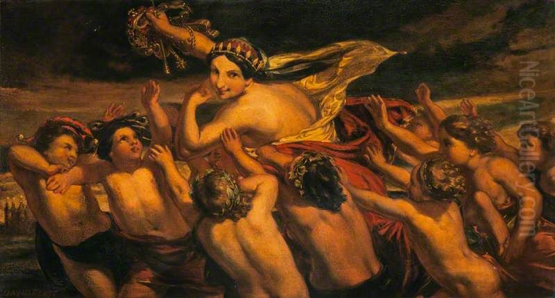 The Pursuit of Fortune Oil Painting by David Scott