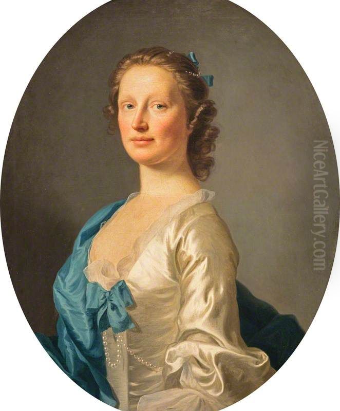 Portrait of a Lady, formerly called Flora Macdonald Oil Painting by Allan Ramsay