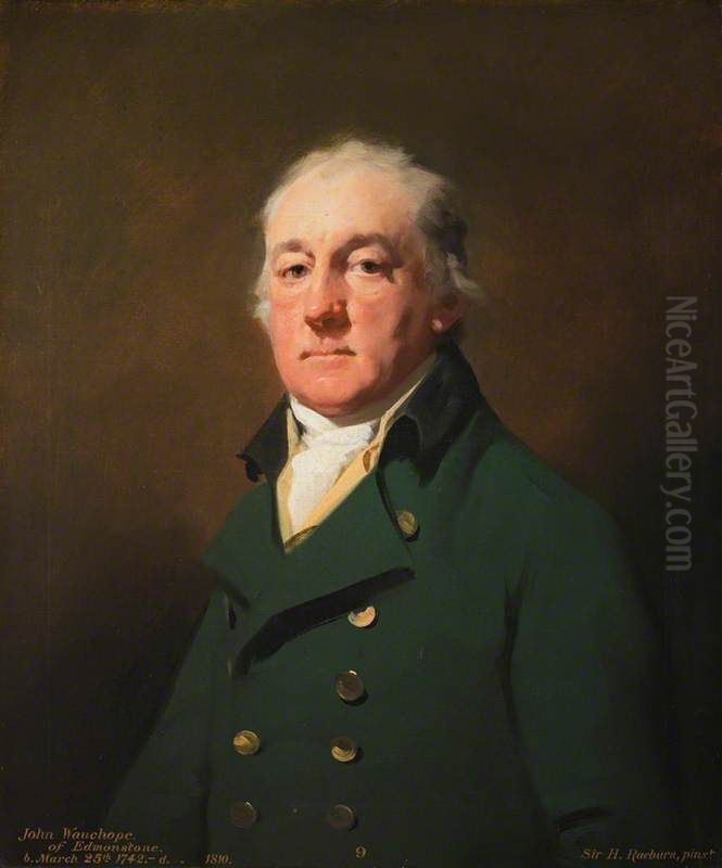 John Wauchope of Edmonstone (1742 - 1810) Oil Painting by Henry Raeburn