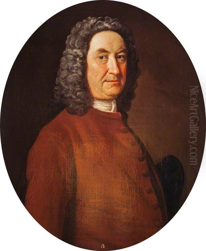 Sir John Inglis, 2nd Bart of Cramond (1683 - 1771) Oil Painting by Allan Ramsay