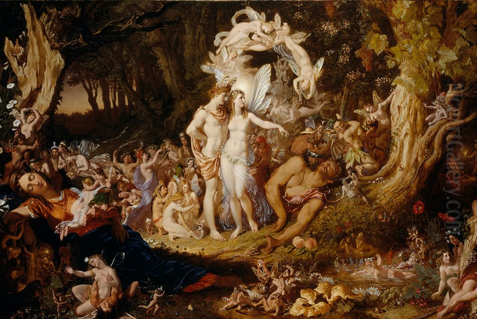 The Reconciliation of Oberon and Titania Oil Painting by Joseph Noel Paton