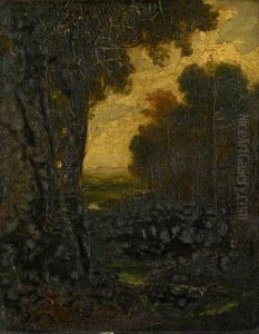Trees on the Bank of a Stream