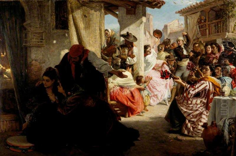 A Spanish Wake Oil Painting by John Phillip