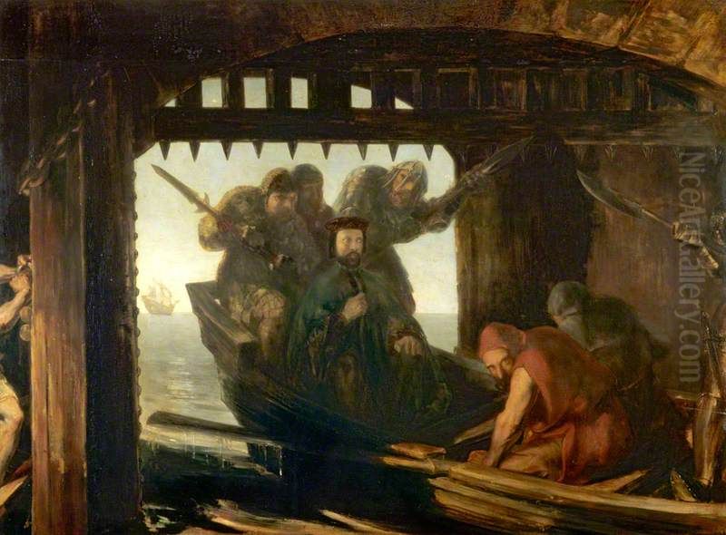 The Traitor's Gate Oil Painting by David Scott