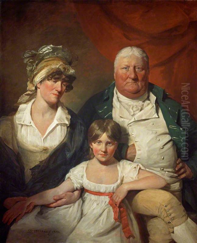 William Chalmers Bethune (1744 - 1807), his Wife Isobel Morison (1760 - 1850) and their Daughter Isabella Maxwell Morison (1795 - 1818) Oil Painting by David Wilkie