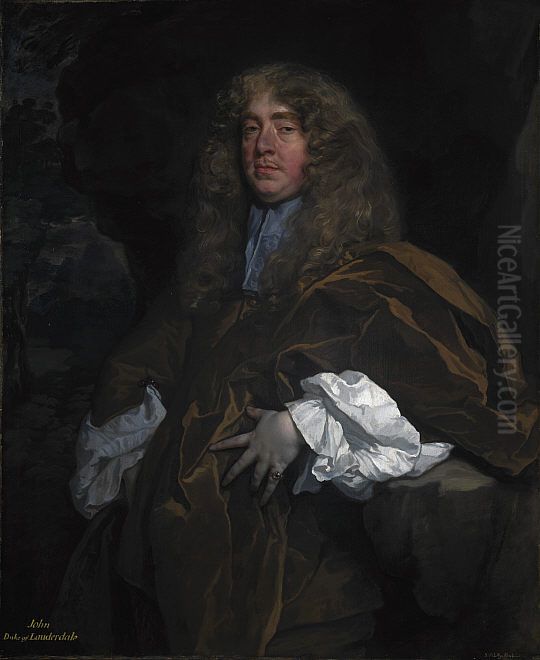 John Maitland, 2nd Earl and 1st Duke of Lauderdale, 1616 - 1682. Statesman Oil Painting by Peter Lely