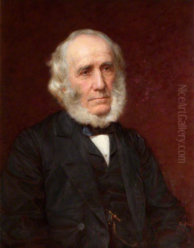 Duncan McLaren, 1800 - 1886. Lord Provost of Edinburgh Oil Painting by Edward John Gregory