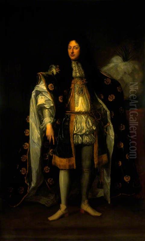 John Drummond, 1st Earl of Melfort, 1649 - 1714. Secretary of State for Scotland and Jacobite Oil Painting by Godfrey Kneller