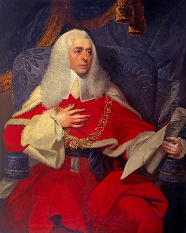 Alexander Wedderburn, 1st Earl of Rosslyn, 1733 - 1805. Lord Chancellor (As Lord Loughborough) Oil Painting by Mather Brown