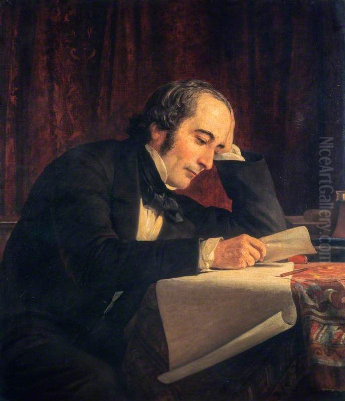 John Scott Russell, 1808 - 1882. Naval architect Oil Painting by Henry Wyndham Phillips