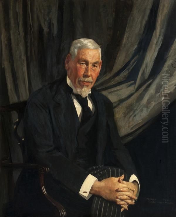 Sir John Struthers, 1857 - 1925. Educationalist Oil Painting by Maurice William Greiffenhagen