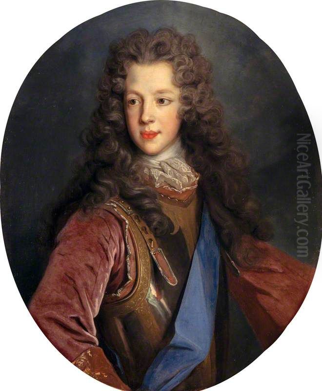 Prince James Francis Edward Stuart, 1688 - 1766. Son of James VII and II Oil Painting by Alexis-Simon Belle