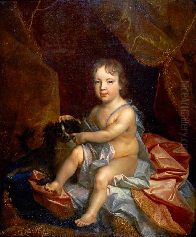 Prince James Francis Edward Stuart, 1688 - 1766. Son of James VII and II Oil Painting by Nicolas de Largilliere