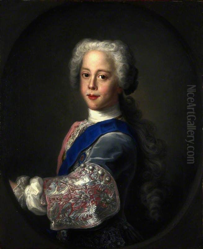 Prince Henry Benedict Clement Stuart, 1725 - 1807. Cardinal York; younger brother of Prince Charles Edward Oil Painting by Antonio David