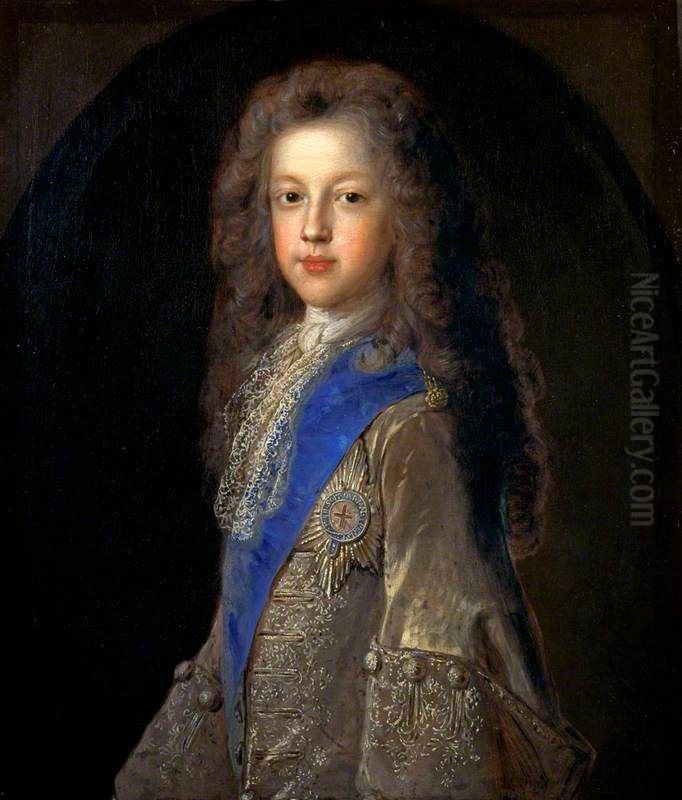 Prince James Francis Edward Stewart, 1688 - 1766. Son of James VII and II. Oil Painting by Francois de Troy
