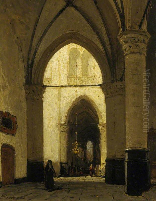 The Interior of Alkmaar Church Oil Painting by Johannes Bosboom