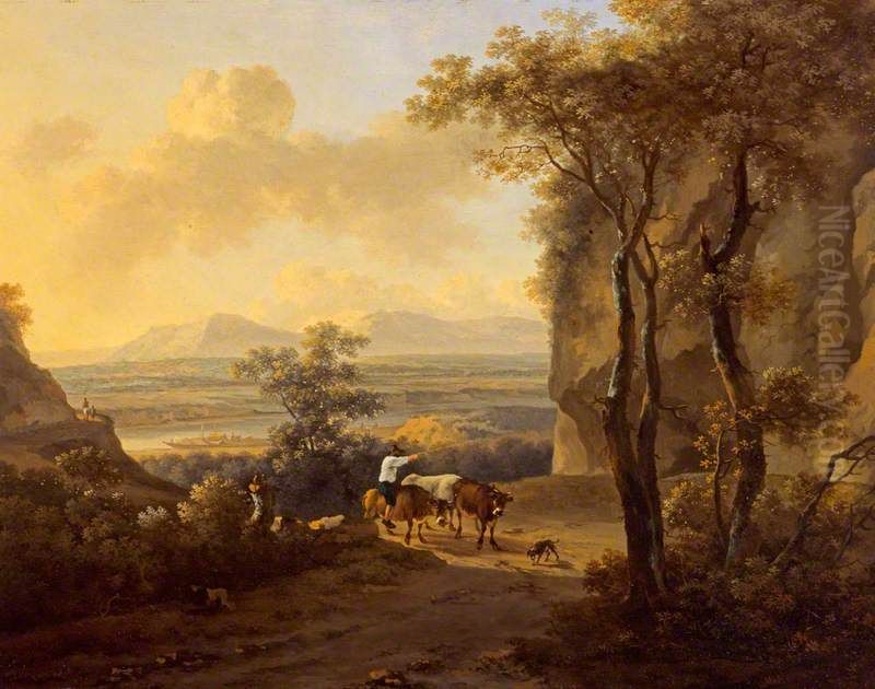 Italianate Landscape Oil Painting by Jan Both