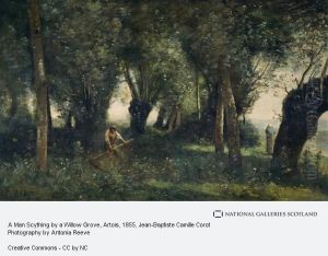 A Man Scything by a Willow Grove, Artois