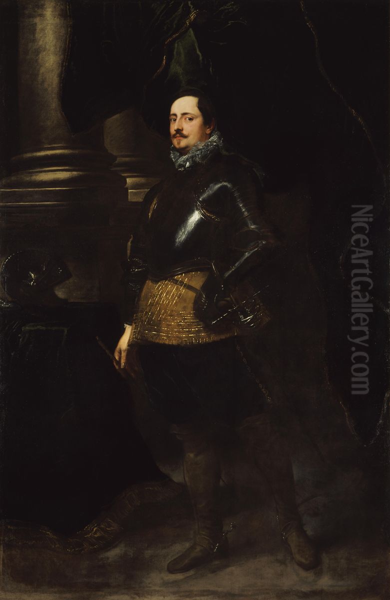 An Italian Noble Oil Painting by Sir Anthony Van Dyck