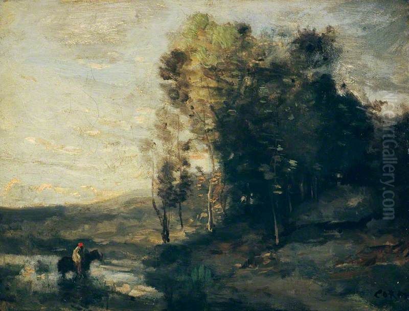 The Watering Place Oil Painting by Jean-Baptiste Camille Corot