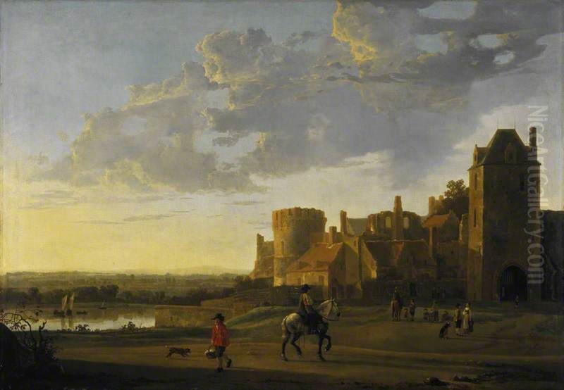 Landscape with a View of the Valkhof, Nijmegen Oil Painting by Aelbert Cuyp
