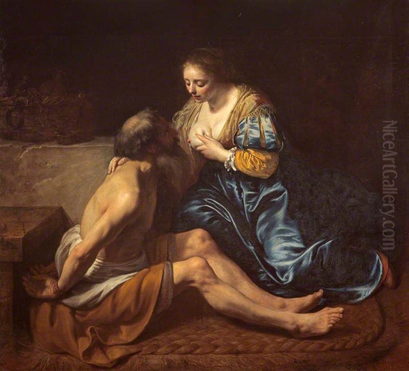 Cimon and Pero Oil Painting by Paulus Moreelse