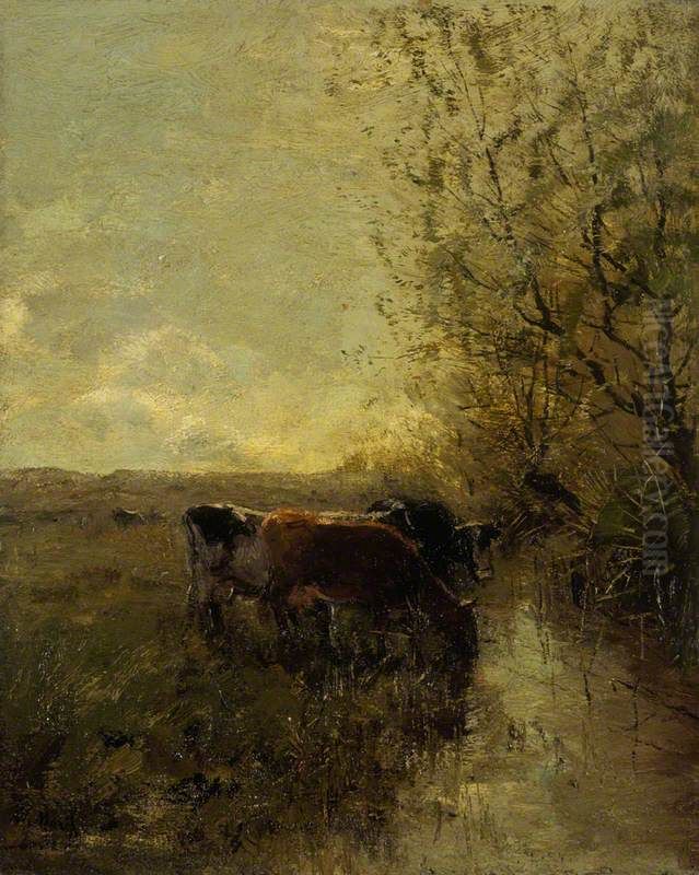 A Silver Stream Oil Painting by Willem Maris