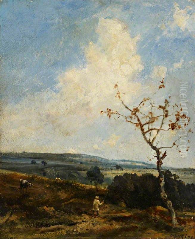 A Surrey Landscape Oil Painting by Cecil Gordon Lawson