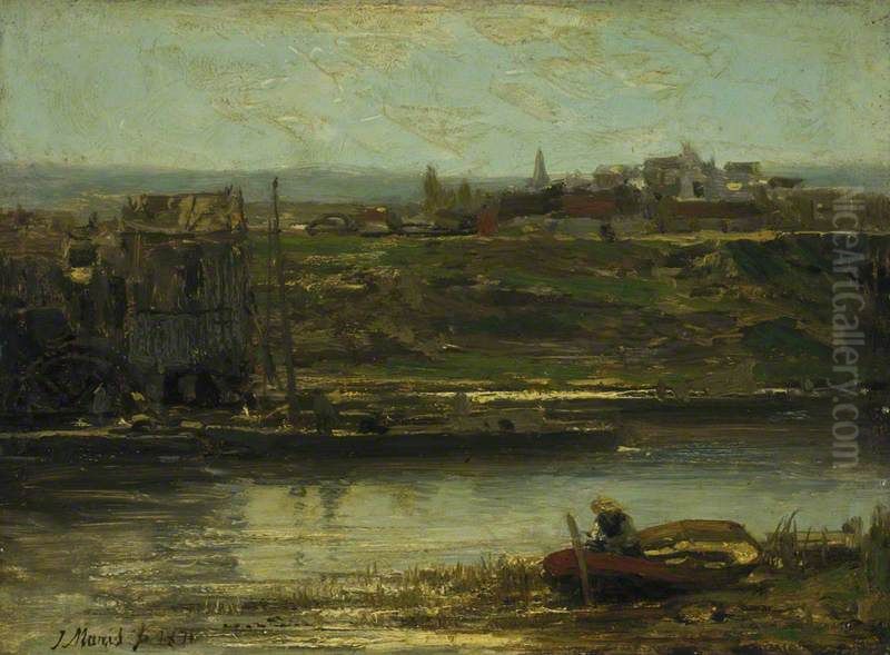 The Watermill, Bougival Oil Painting by Jacob Maris