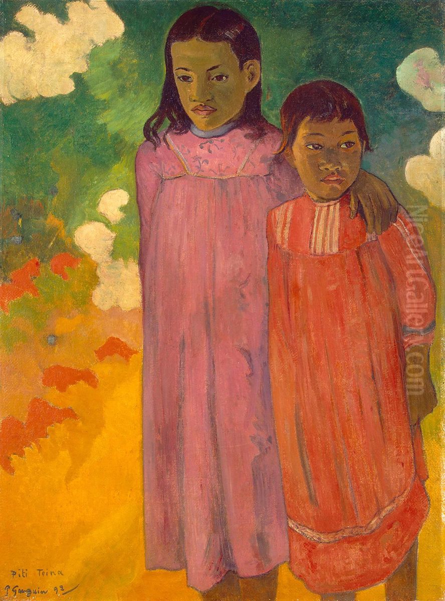 Piti teina Oil Painting by Paul Gauguin