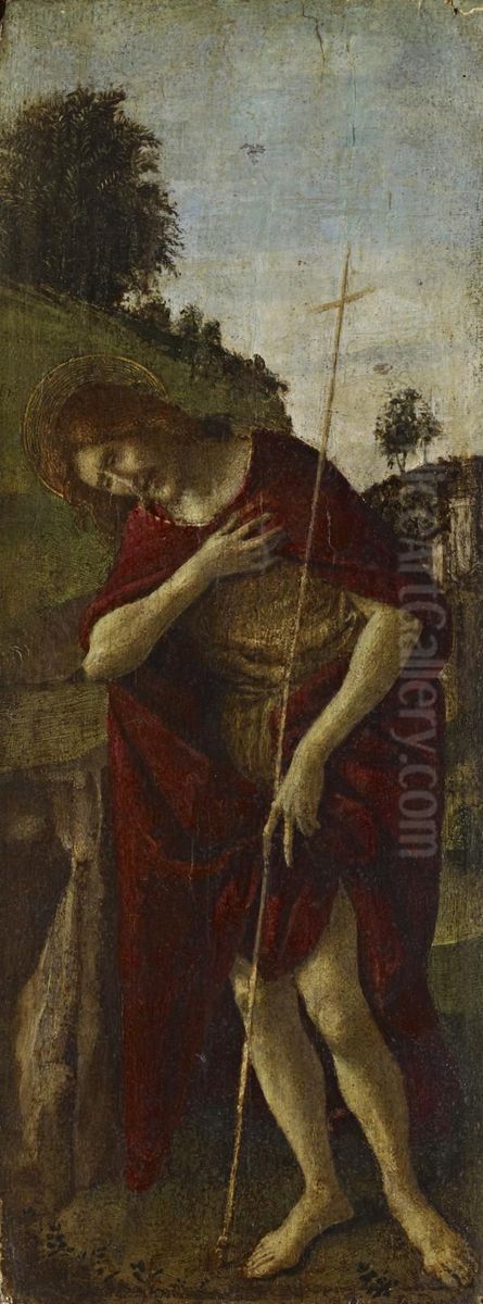 Saint John the Baptist Oil Painting by Sandro Botticelli