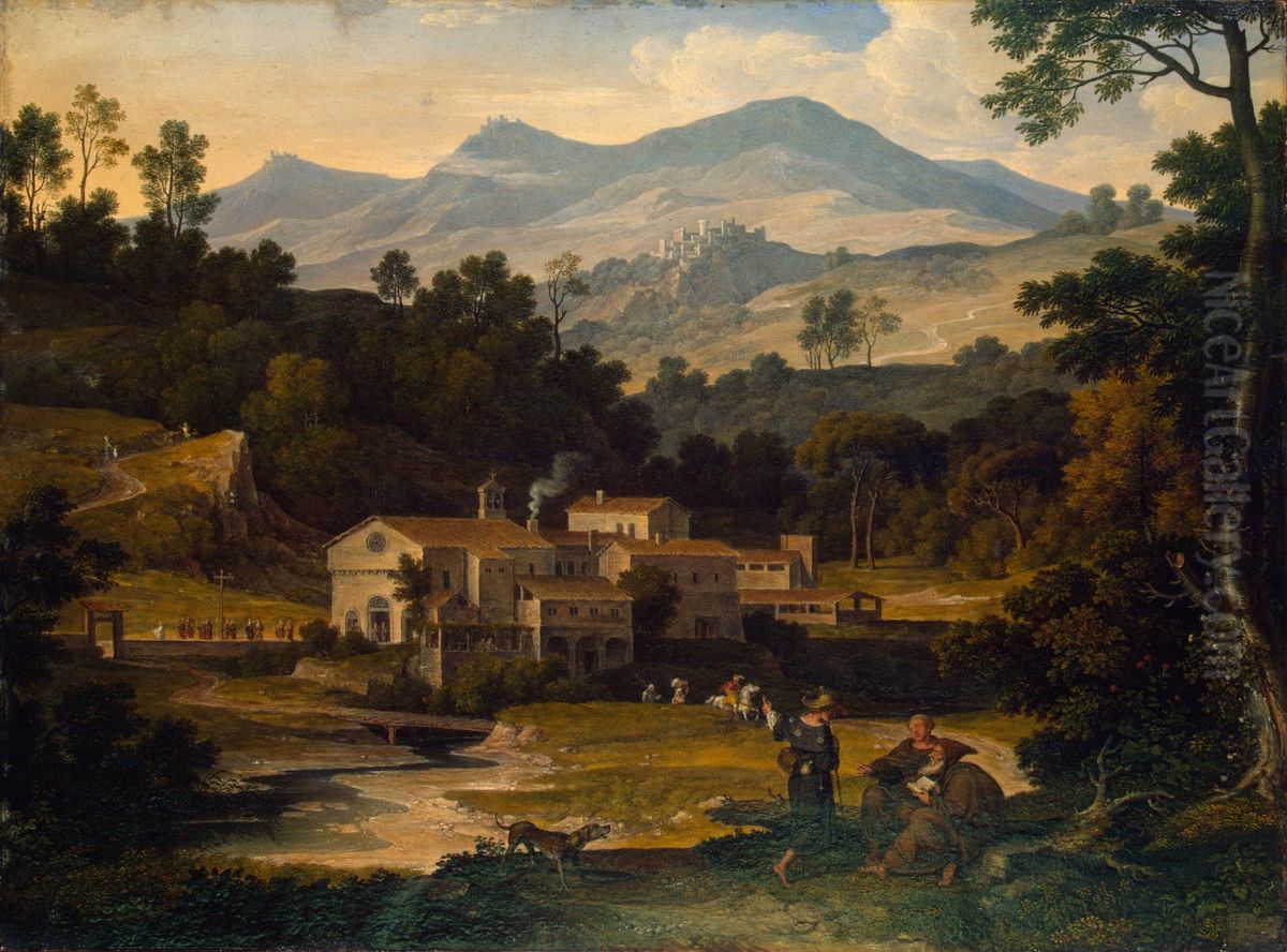 Das Kloster San Francesco im Sabinergebirge bei Rom Oil Painting by Joseph Anton Koch