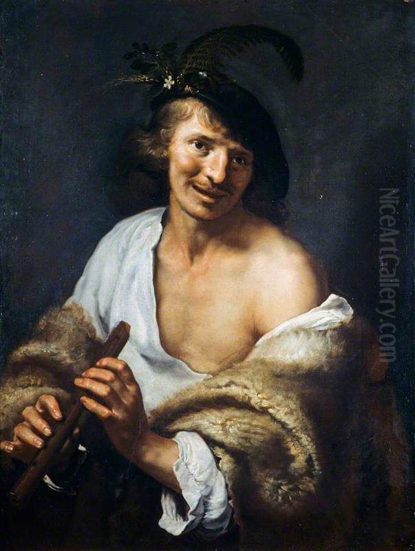 A Shepherd with a Pipe Oil Painting by Paulus Moreelse
