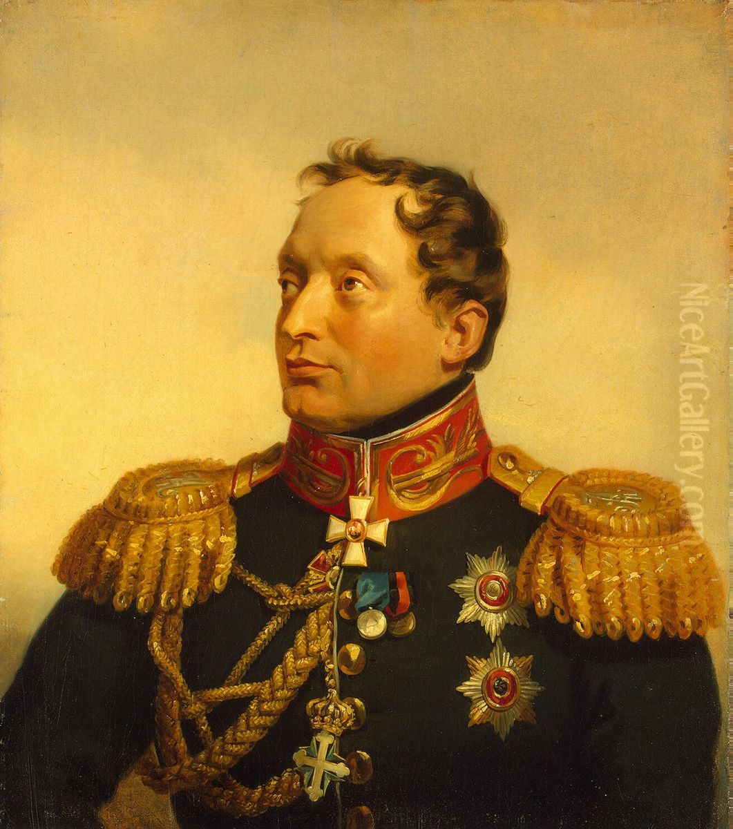 Portrait of Filippo (Filipp Osipovich) Paulucci (1779-1849) Oil Painting by George Dawe