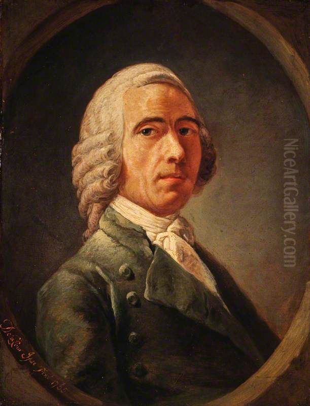 William Delacour, d. 1767 (Self-portrait). First Master of the Trustees' Academy Oil Painting by William Delacour