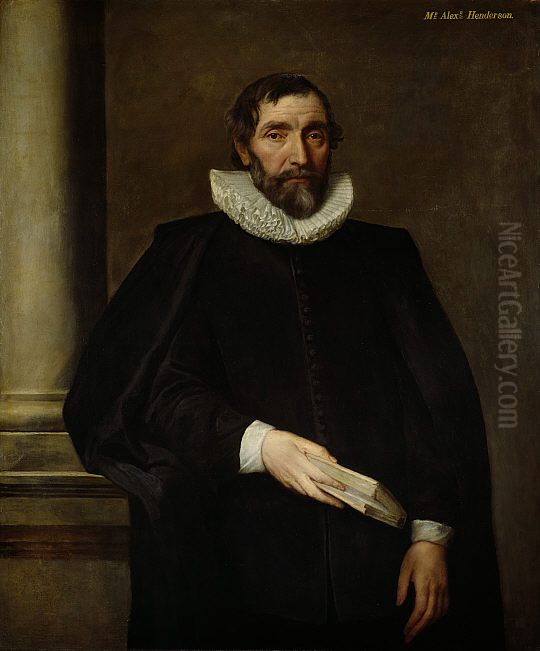 Alexander Henderson, c 1583 - 1646. Presbyterian divine and diplomatist Oil Painting by Sir Anthony Van Dyck