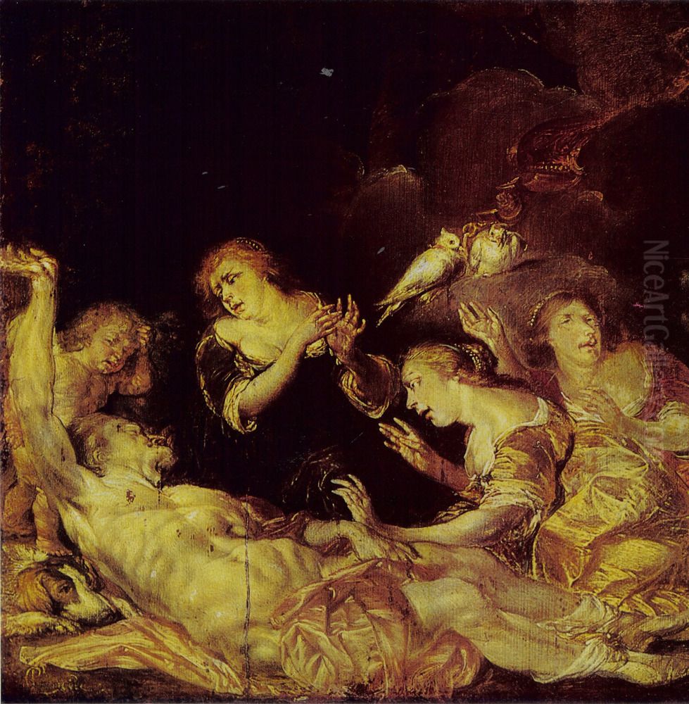 Venus Mourning over Adonis Oil Painting by Pieter Codde