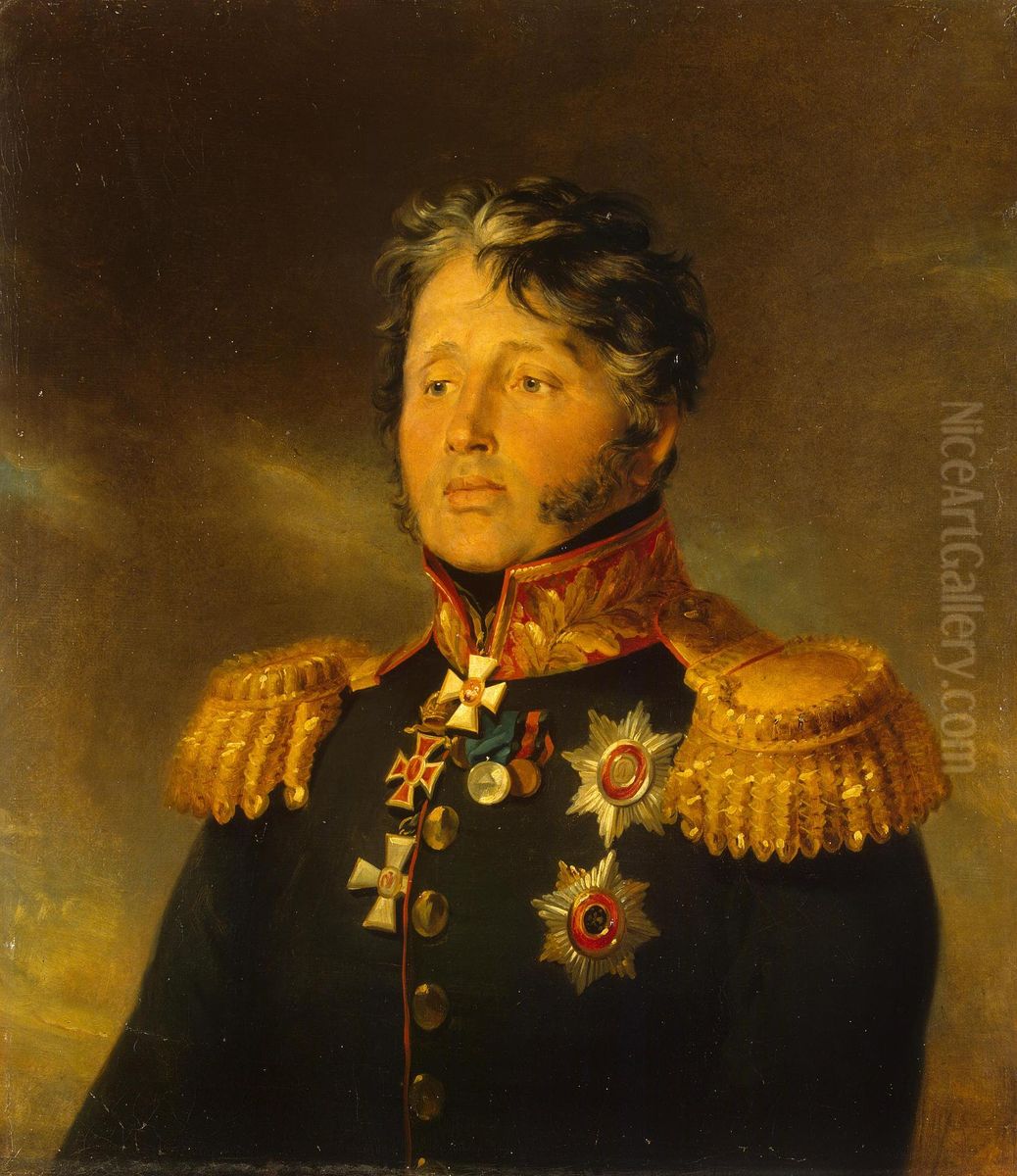Portrait of Ivan V. Sabaneyev (1770/72-1829) Oil Painting by George Dawe