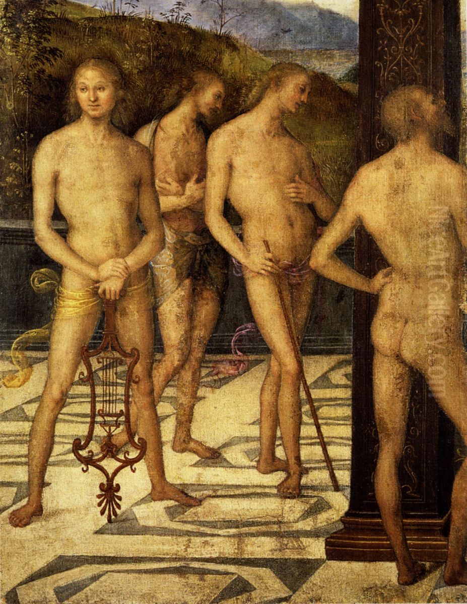 A Fragment Oil Painting by Pietro Vannucci Perugino