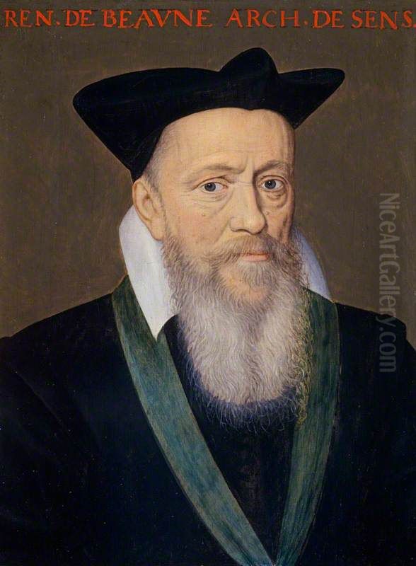 Renault de Beaune, Archbishop of Bourges (1527 - 1609) Oil Painting by Francois, the Elder Quesnel