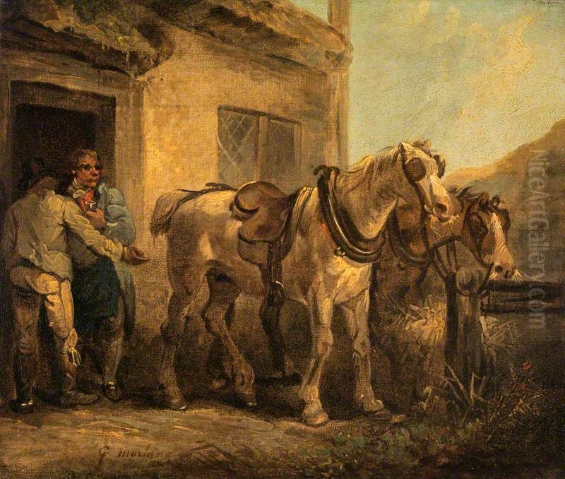 The Stable Door Oil Painting by George Morland