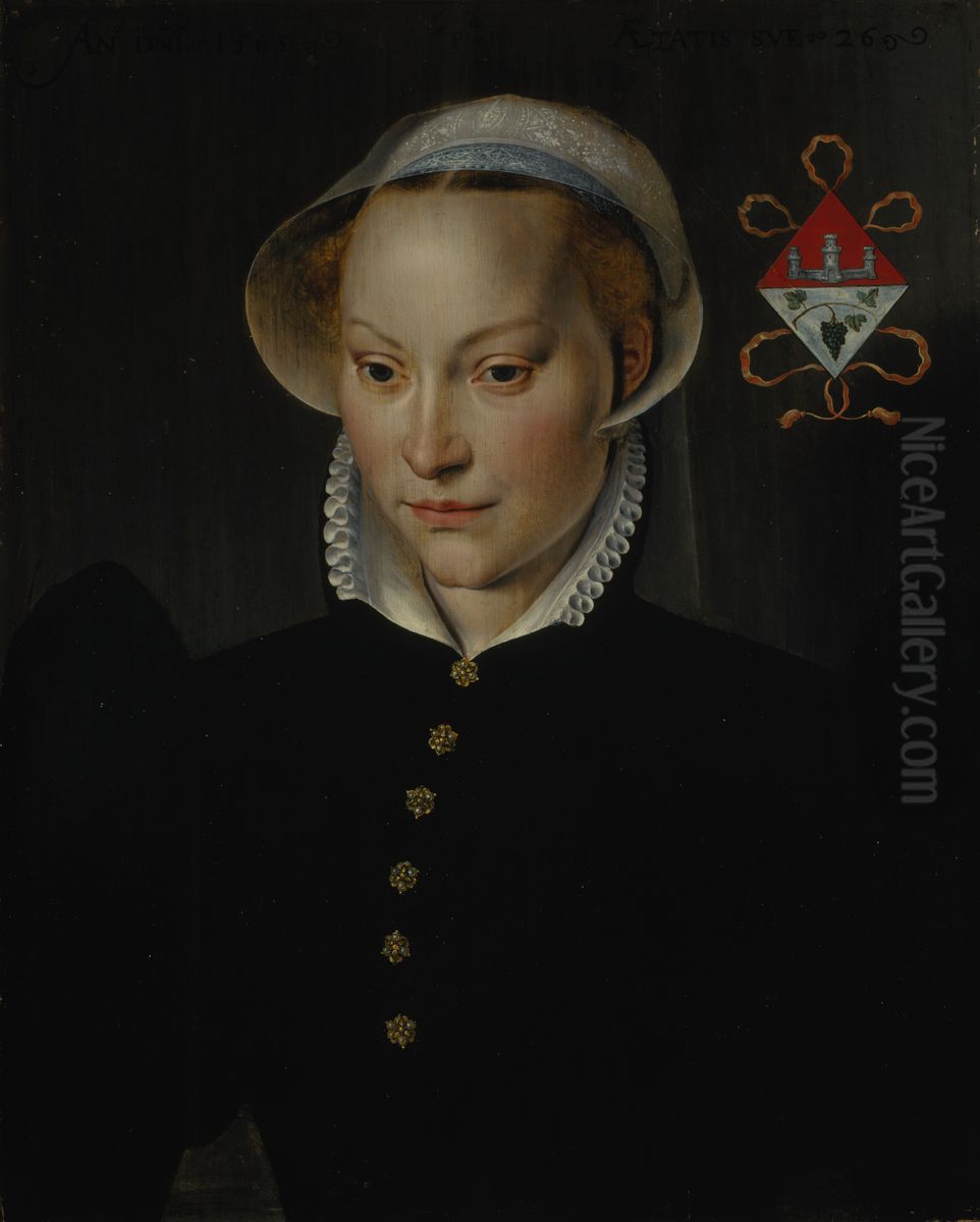 A Married Lady of Bruges, aged 26 Oil Painting by Pieter Pourbus