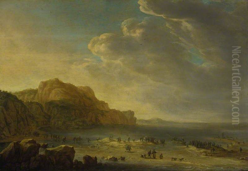 Christ Preaching from a Boat Oil Painting by Herman Saftleven