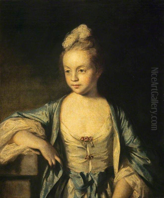 A Little Girl (possibly Lady Frances Scott, later Lady Douglas, 1750 - 1817) Oil Painting by Of Sir Joshua Reynolds