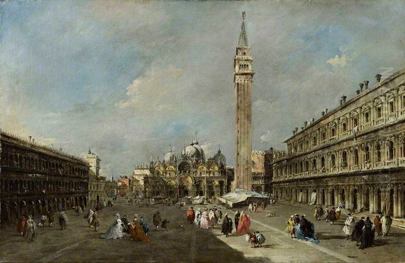 The Piazza San Marco, Venice Oil Painting by Francesco Guardi