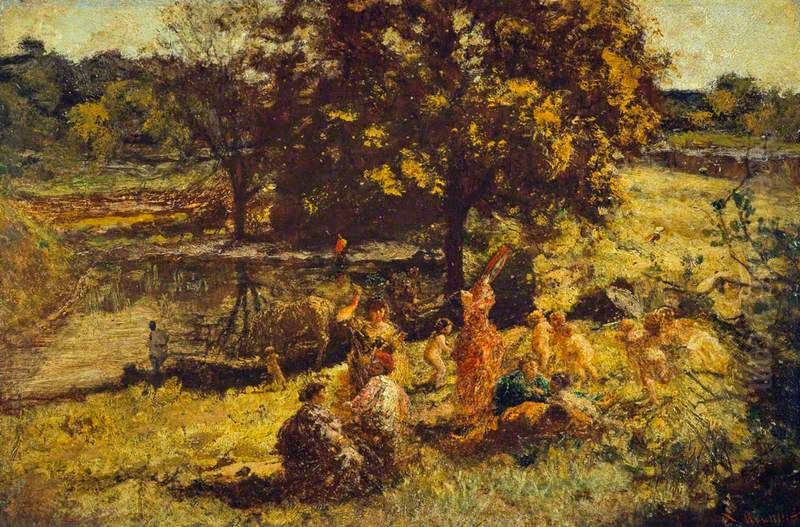 Fete Champetre Oil Painting by Adolphe Joseph Thomas Monticelli
