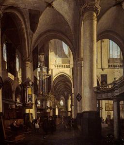 The Interior of a Dutch Church