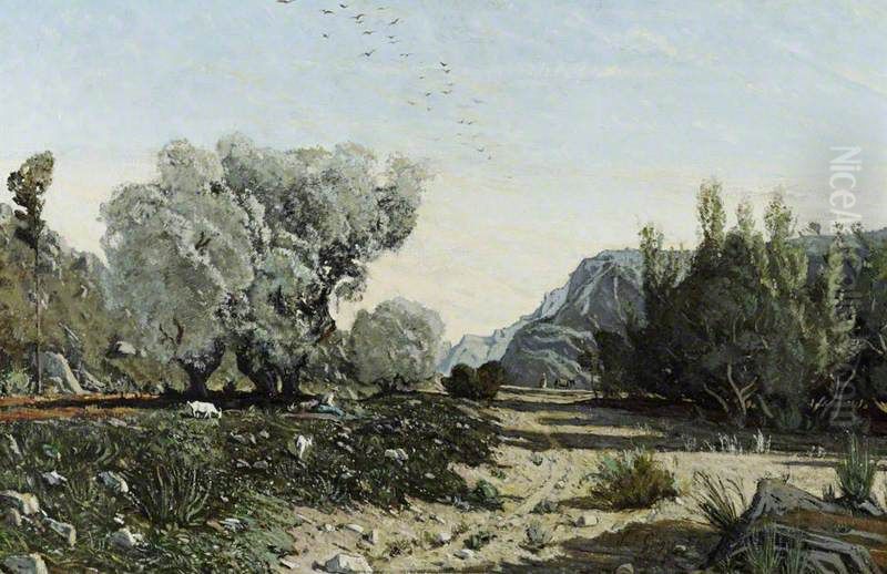 The Olive Trees Oil Painting by Paul Guigou