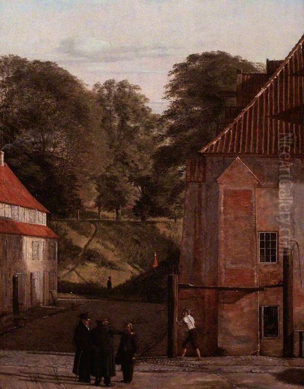 A View of the Square in the Kastel Looking Towards the Ramparts Oil Painting by Christen Kobke