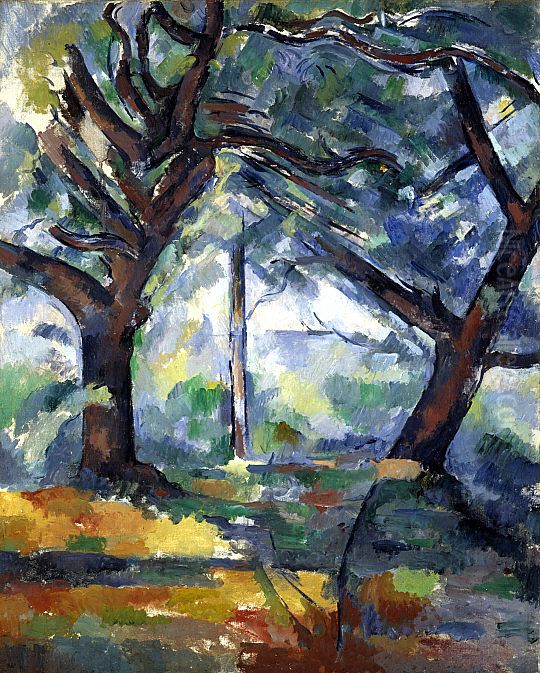 The Big Trees Oil Painting by Paul Cezanne